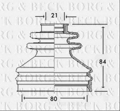BORG & BECK bcb2598 -  Пыльник, приводной вал